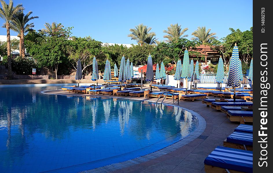 The pool at the hotel. Sharm El-sheikh. Egypt.