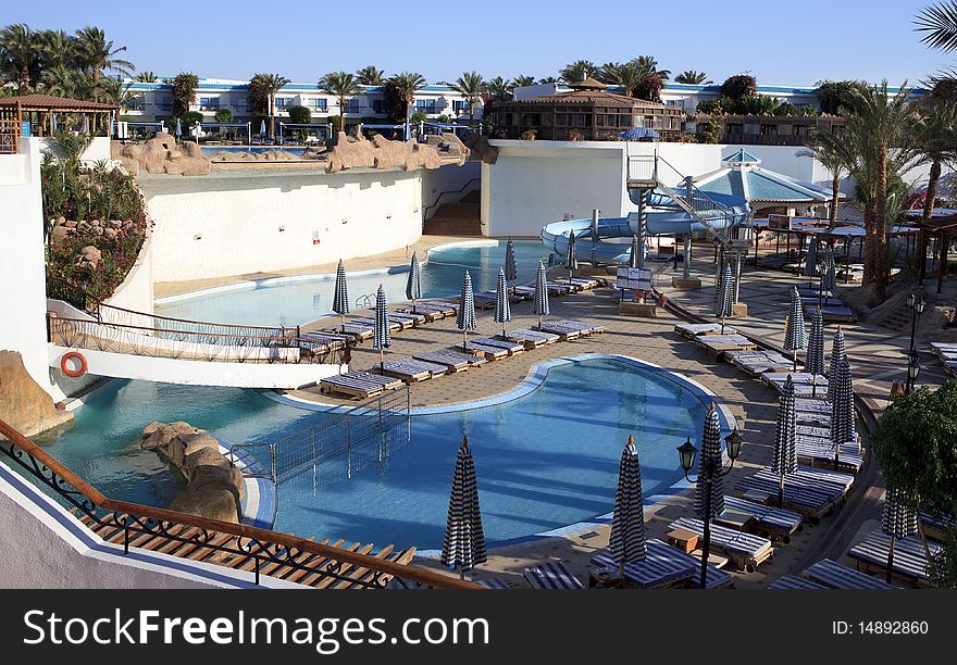 The pool at the hotel. Sharm El-sheikh. Egypt.