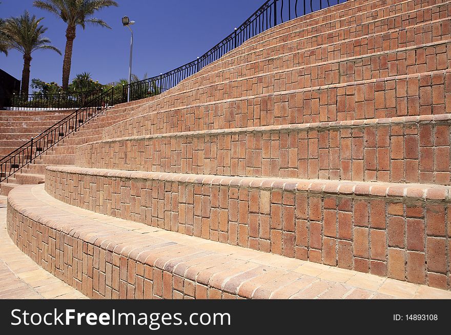 Amphitheater at the hotel Sultan Gardens. Egypt. Amphitheater at the hotel Sultan Gardens. Egypt.