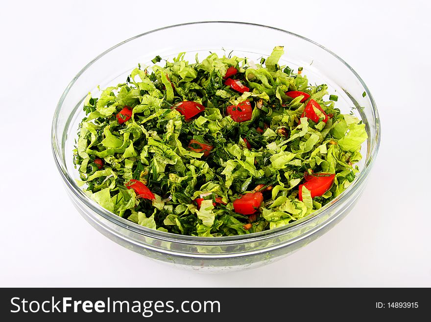 Vegetable slicing set dressing for the white isolated background