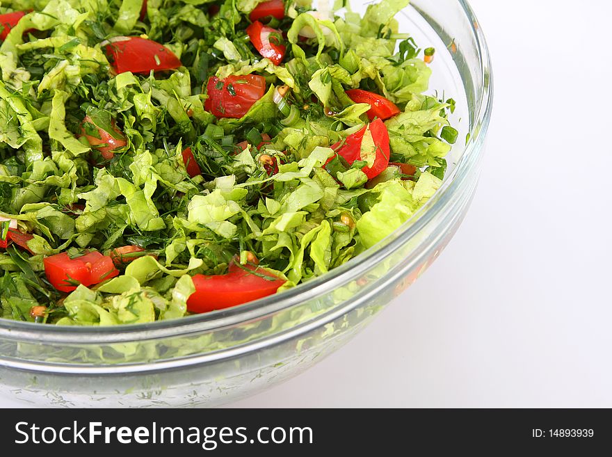 Vegetable slicing set dressing for the white isolated background