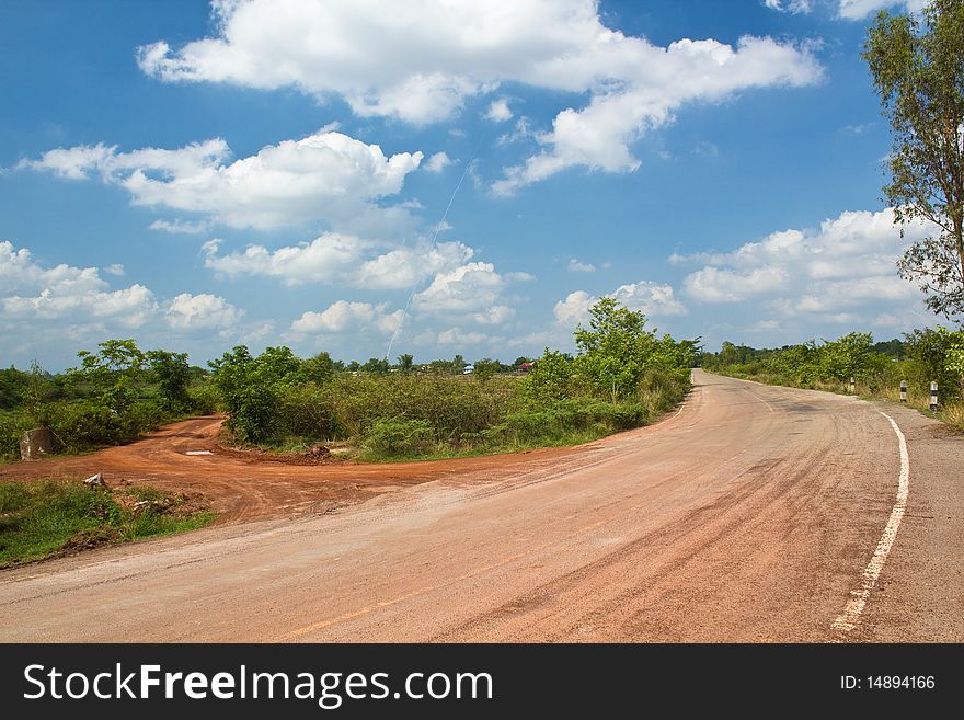 Country road in thailand