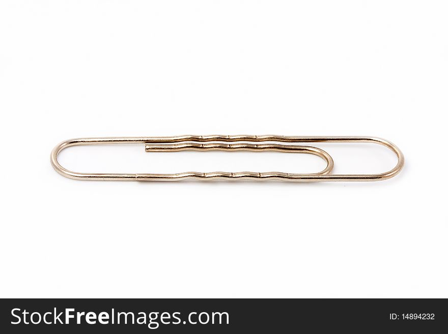 Paper clip  on white background