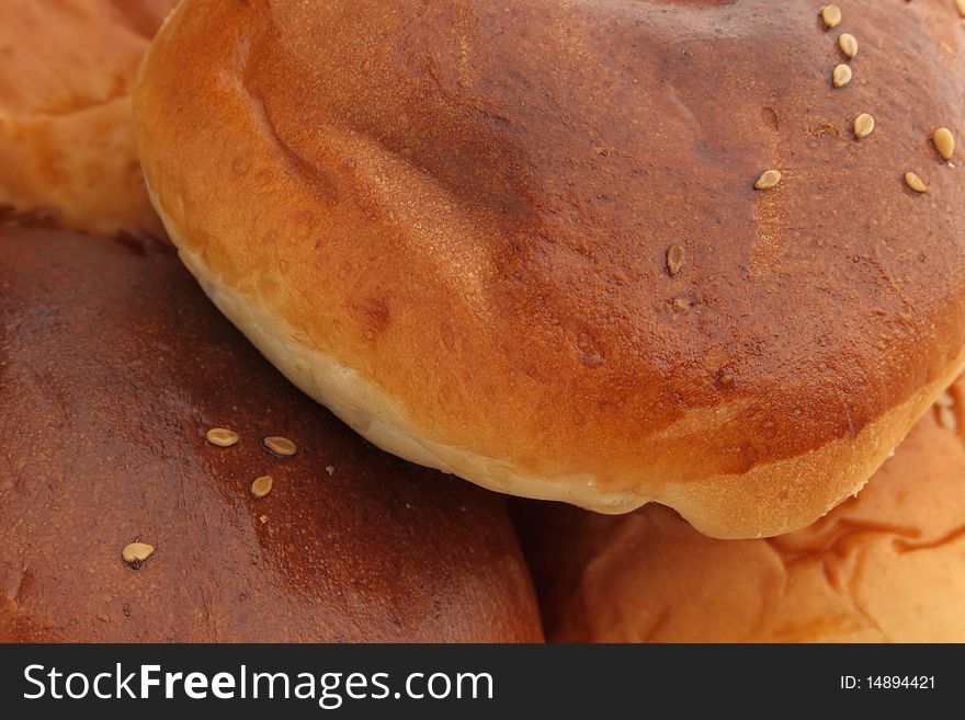 Closeup shot of baked buns