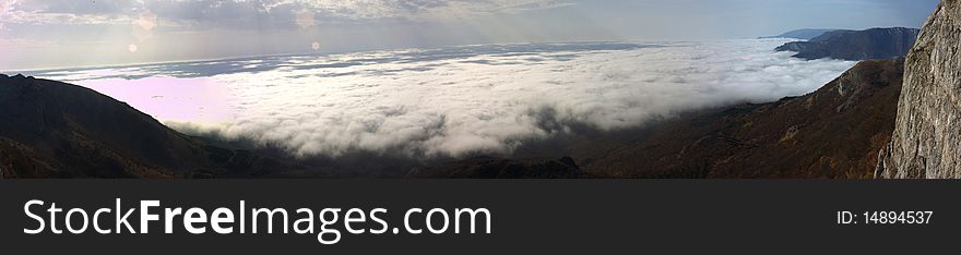 Panorama of the Black Sea from Karaby-Yayla