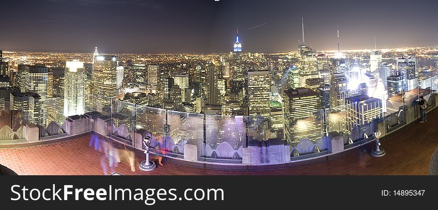 Vieuw from top of the rock by sunset,new york