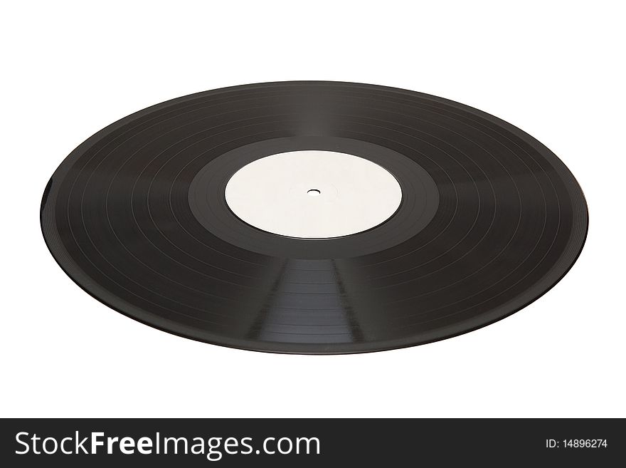 Vinyl disk isolated on white background