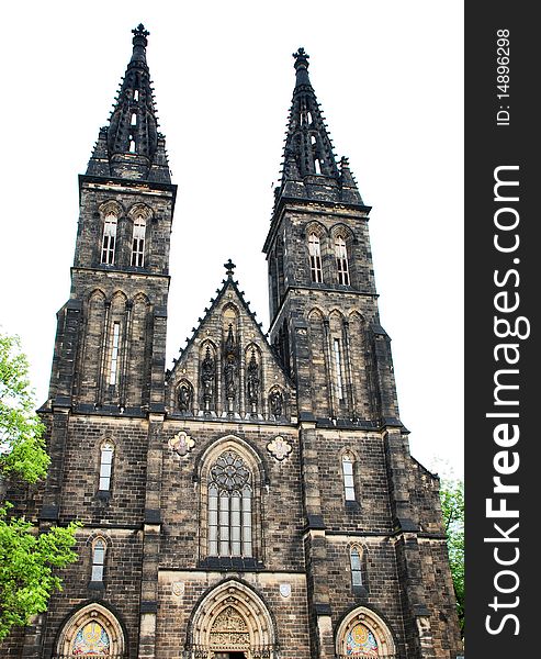 Church of St Peter and St Paul in Vysehrad castle in Prague