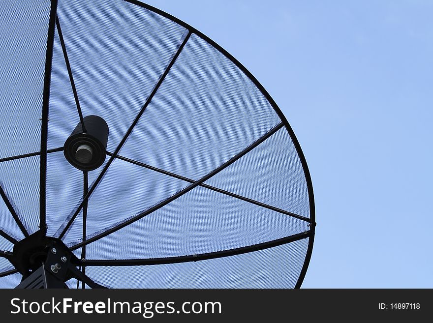 Satellite with a background of sky. Satellite with a background of sky