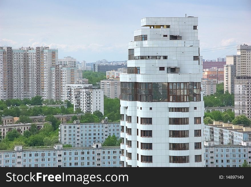 A panoramic view of the moscow city. A panoramic view of the moscow city