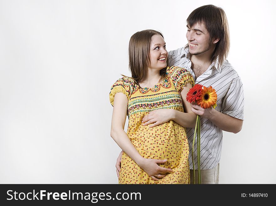 Happy couple waiting for baby