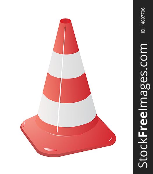 Traffic cones isolatet on white background