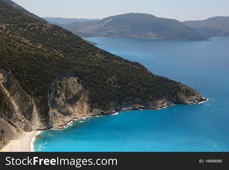 Turquoise sea in Kefalonia island (Greece). Turquoise sea in Kefalonia island (Greece)