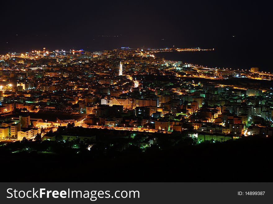 Night view of Trapani, beautiful city in the middle of the Mediterranean