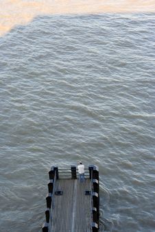 Pier Man Royalty Free Stock Photography Pier Man Royalty Free Stock Photography