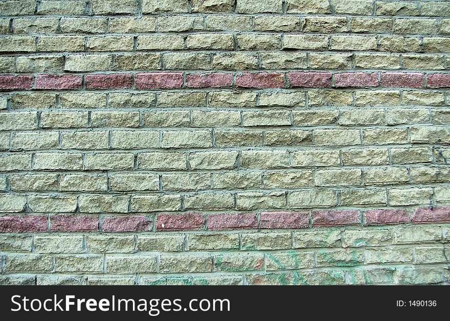 Brick wall, colored rough blocks background