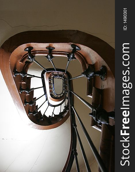 Spiral stair in old house