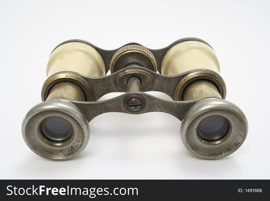A pair of antique binoculars. A pair of antique binoculars.