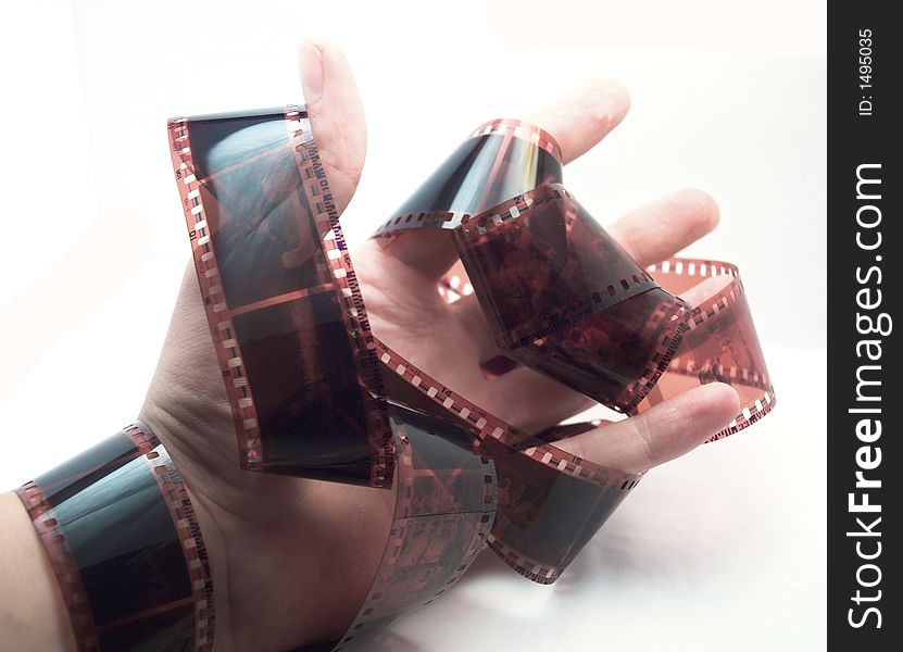 Hand wrapped with a film