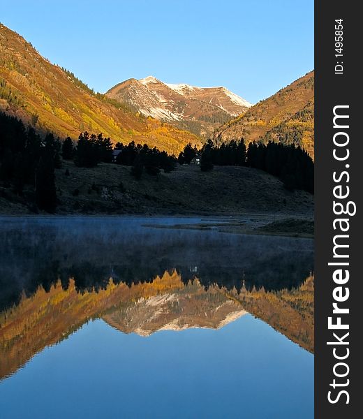 Morning mountain reflections in Colorado