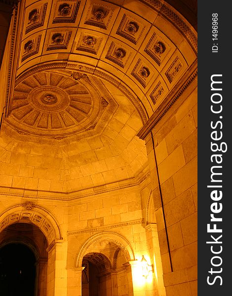 Arc of the Dresdner Zwinger by night. Arc of the Dresdner Zwinger by night