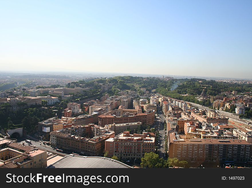 Landscape from rome with buildings. Landscape from rome with buildings