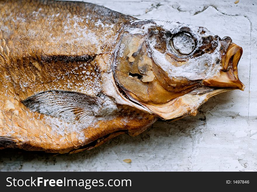 Salted and dryed fish close-up. Salted and dryed fish close-up