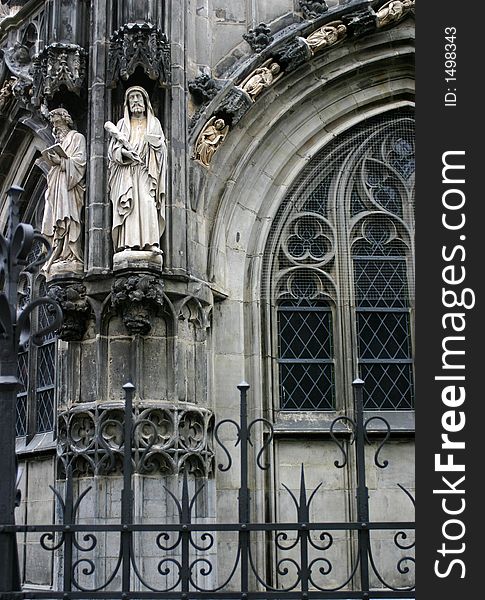 Historic Gothic Cathedral  Aachen, Germany. Historic Gothic Cathedral  Aachen, Germany.