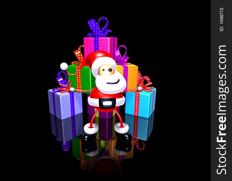 Christmas gifts, full of colors, 3D generated pictures