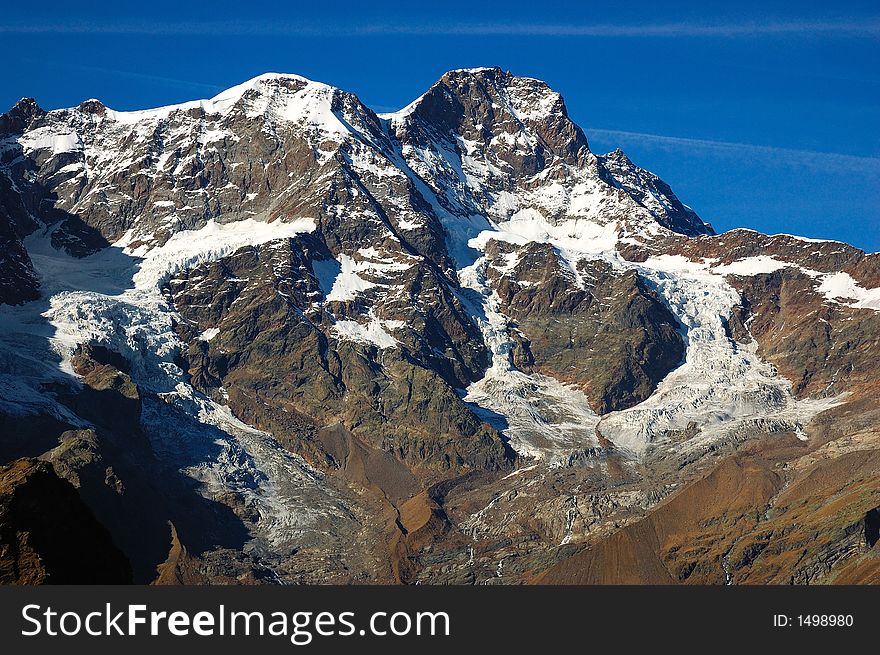 South side of Monte Rosa massif (4634mt), Alagna, Val Sesia, west Alps, Italy.