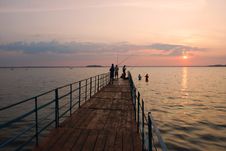 Morning On A Pier. Royalty Free Stock Image Morning On A Pier. Royalty Free Stock Image