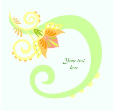 Congratulatory Card With Flower Royalty Free Stock Photography Congratulatory Card With Flower Royalty Free Stock Photography