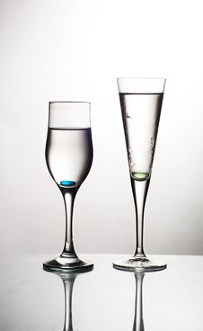 Two Glasses Royalty Free Stock Photography Two Glasses Royalty Free Stock Photography