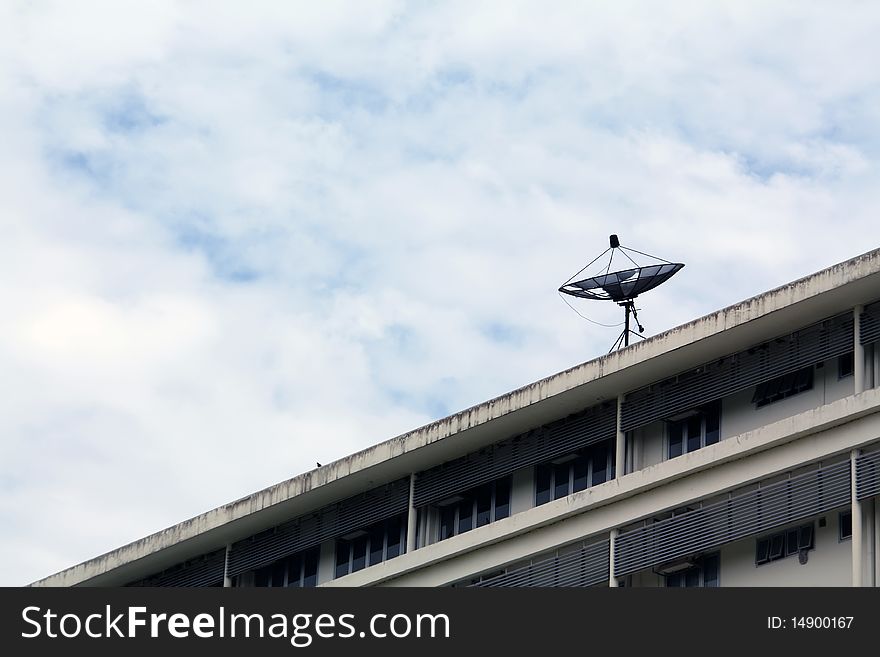 Satellite dish on the roof