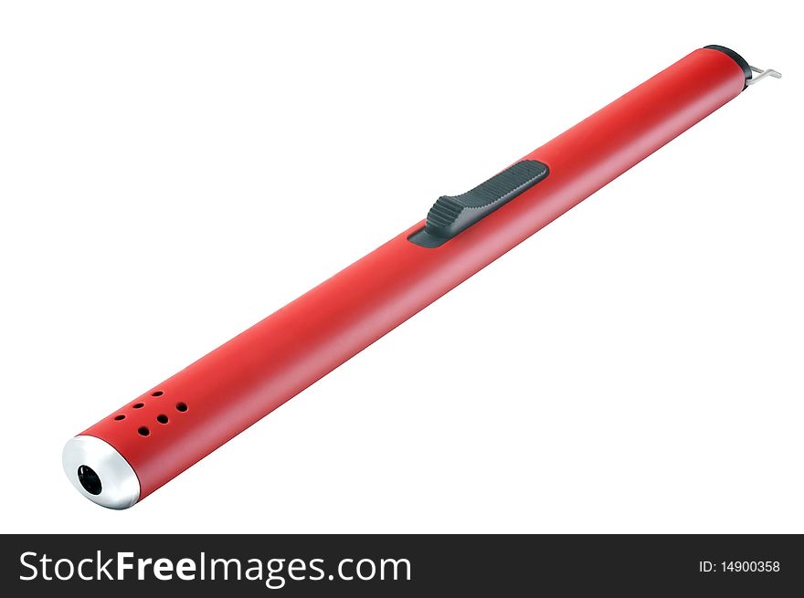 Red piezo lighter for the kitchen stove