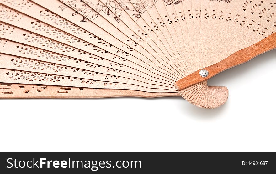 Folding fan isolated on a white background.