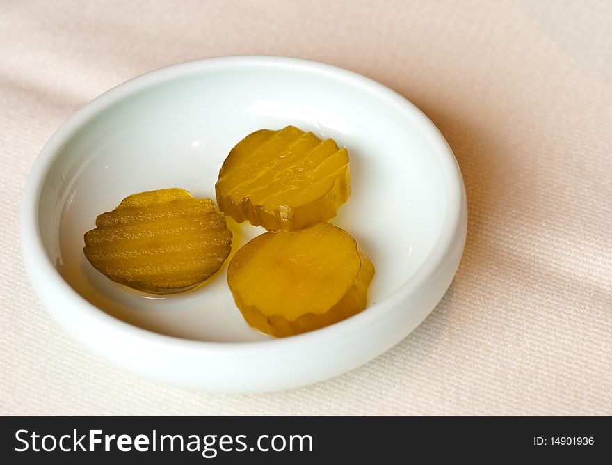 Sweet korean pickles elegantly captured. Sweet korean pickles elegantly captured