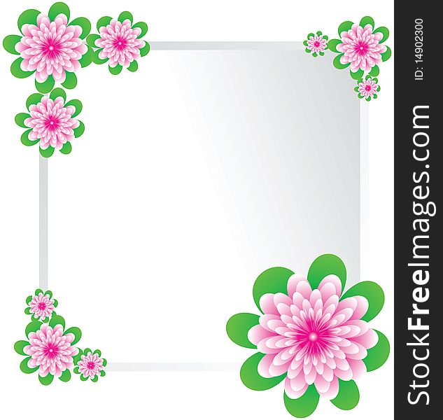 Frame with rose colour. Vector illustration.