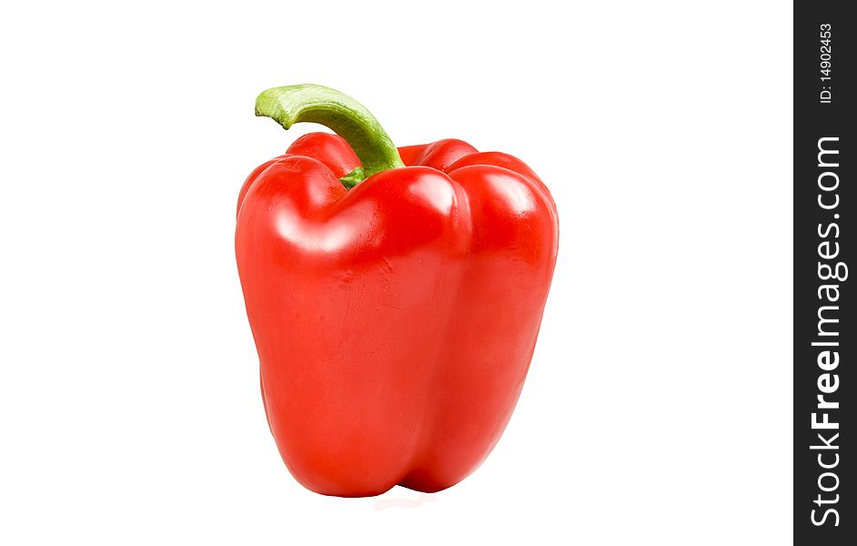 Red pepper isolated on a white background