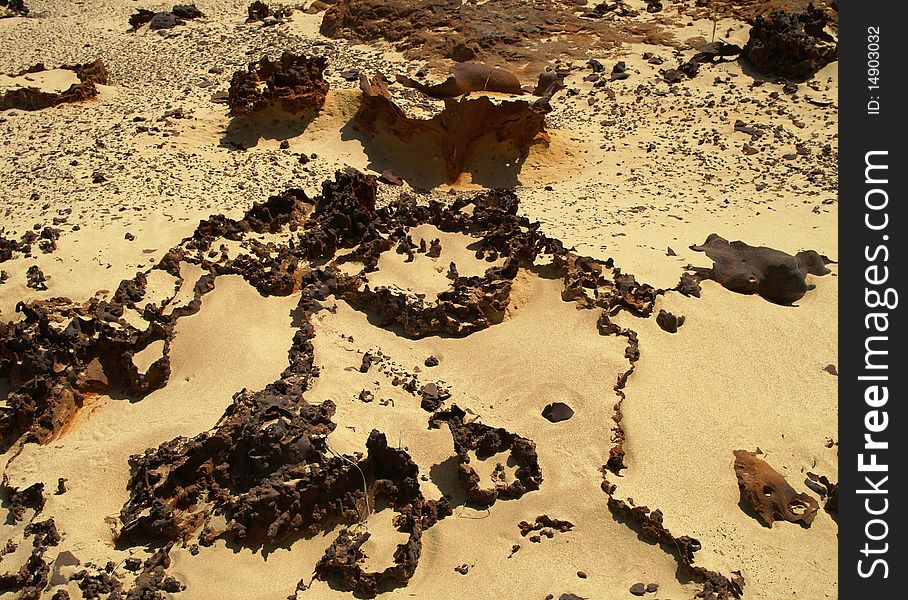 Texture of sand, Sand dunes, Cape Reinga, New Zealand