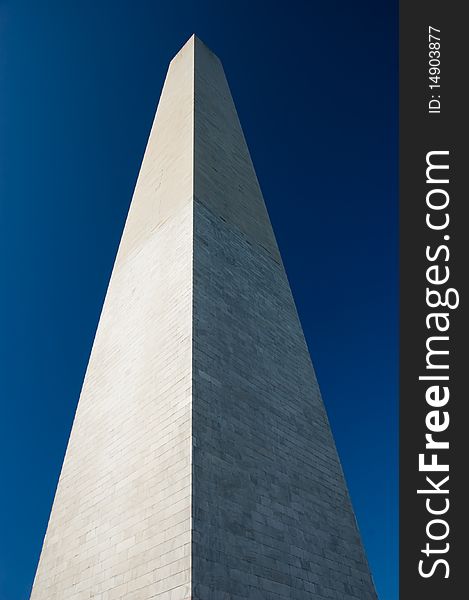 Upward view of the Washington Monument. Upward view of the Washington Monument.
