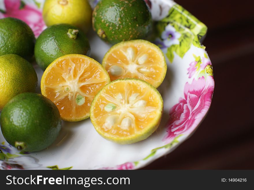 Limes In A Plate