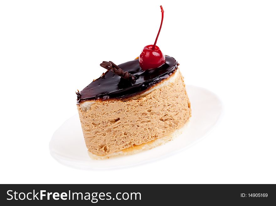 Sweet and very tasty cake with cherry