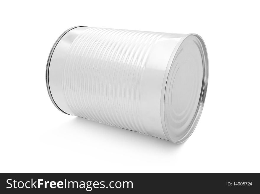 Tin can isolated on white