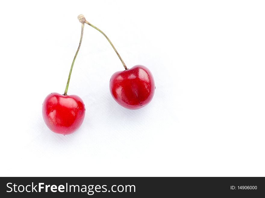 Sweet cherry. objects on white background