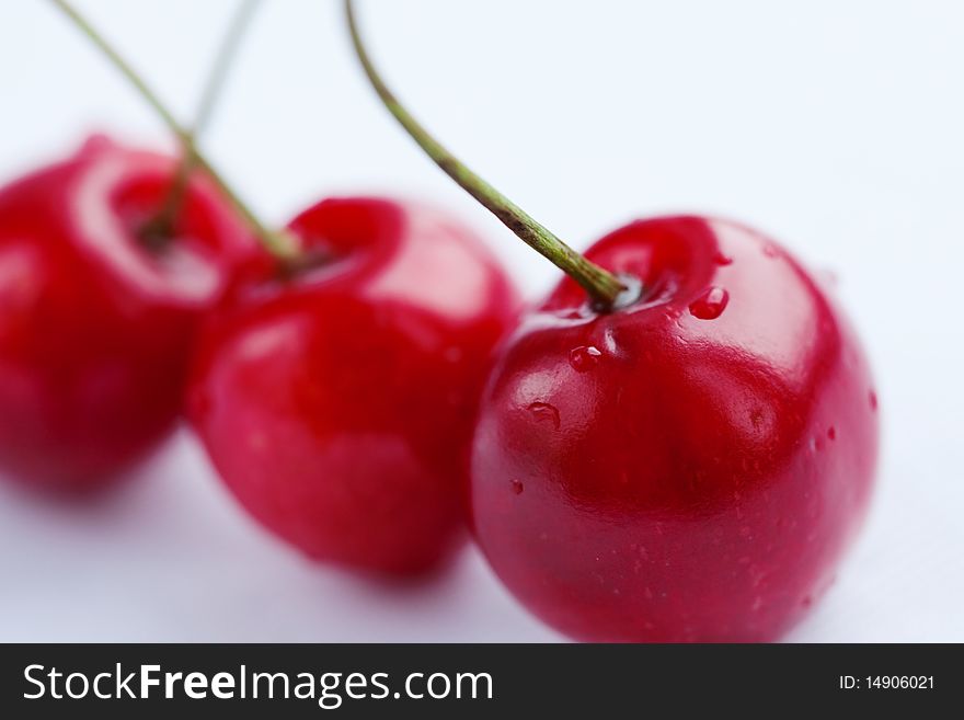 Sweet cherry. objects on white background