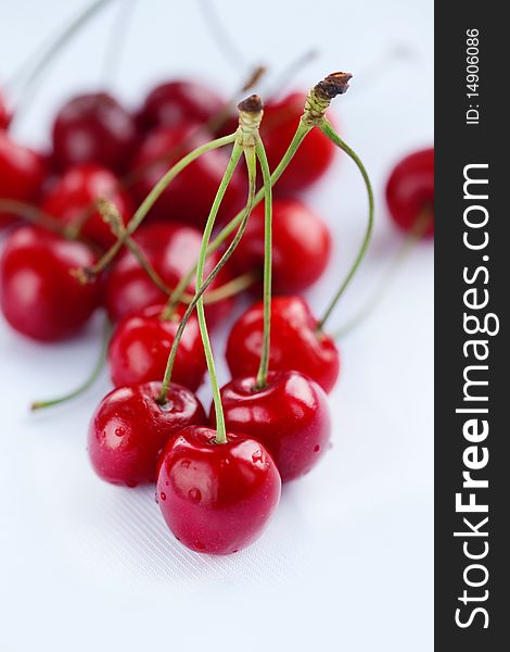 Sweet cherry. objects on white background