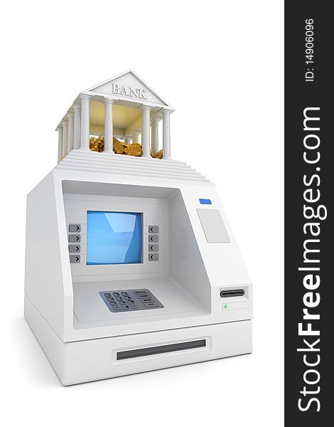 ATM concept. Hi-res digitally generated image. ATM concept. Hi-res digitally generated image.