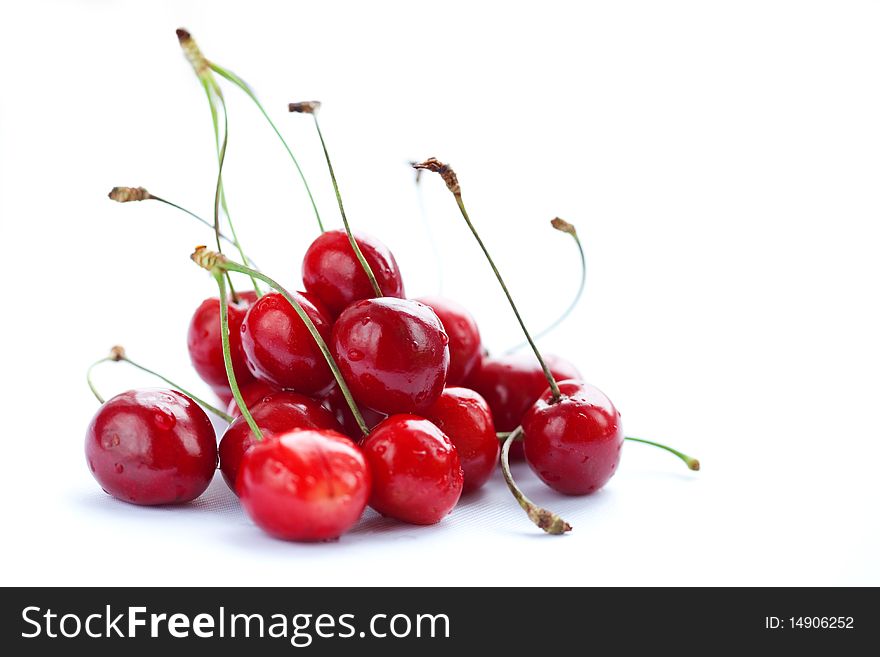 Sweet cherry. objects on white background