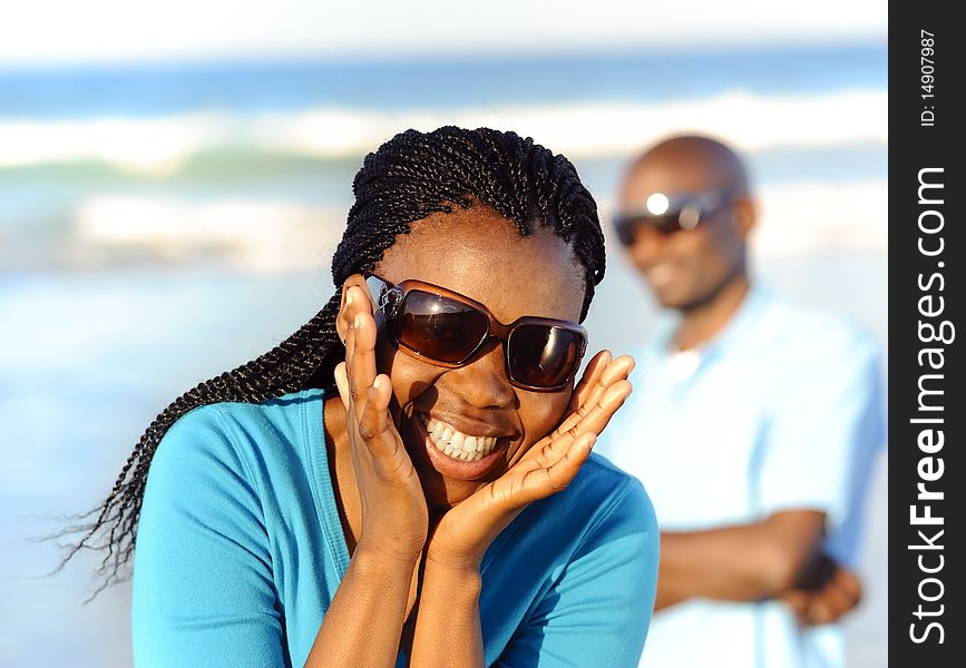 Gorgeous girl in sunglasses poses outdoors. Gorgeous girl in sunglasses poses outdoors